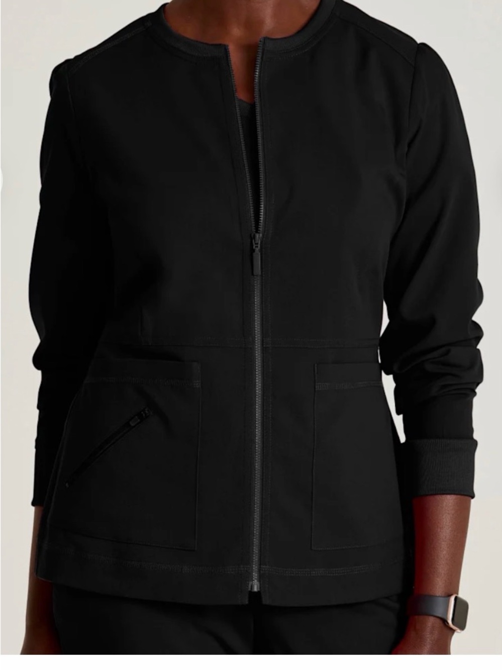 Grey's Anatomy Black Zip-Front Utility Jacket